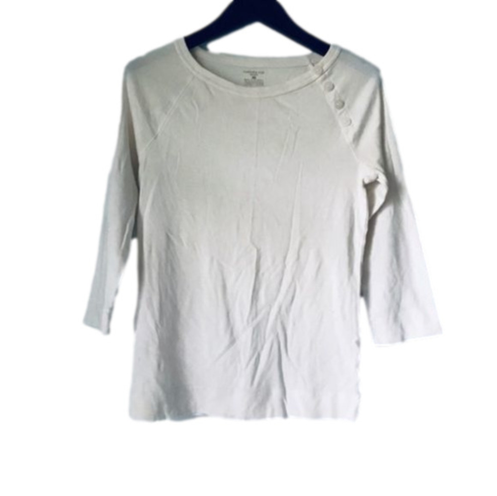 Jones NY • White Quarter Sleeve Tee